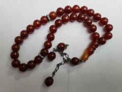 KOYU KIRMIZI AKİK TESBİH 33lü