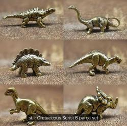 LOT.3 » 6 Adet Pirinç Dinozor Figürü – Mini Koleksiyon Seti