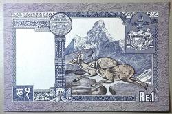 1974 Nepal 1 Rupee Çil Kondisyonda Koleksiyonluk Eski Para