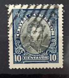 Şili 1911 - damgalı pul