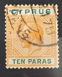 İngiliz Yönetimindeki Kıbrıs 1912 Kral V.George- damgalı