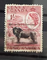 İngiliz sömürgesi Kenya -Uganda-Tanganika-damgalı