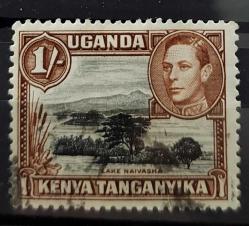 İngiliz sömürgesi Kenya -Uganda-Tanganika-damgalı