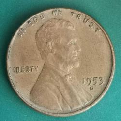 AMERİKA  1953 D    1  CENT  BUĞDAY CENTİ