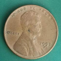 AMERİKA  1953 D    1  CENT  BUĞDAY CENTİ
