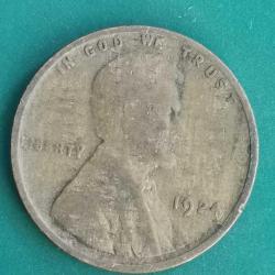 AMERİKA  1924    1  CENT  BUĞDAY CENTİ