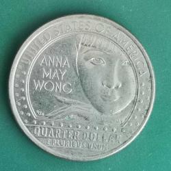 AMERİKA  2022 D   ÇEYREK DOLAR  25 CENT   HATIRA  Amerikan Kadınları - Anna May Wong