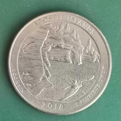 AMERİKA  2018  P   ÇEYREK DOLAR  25 CENT   HATIRA  Güzel Amerika Çeyrekleri - Apostle Adaları Ulusal Göl Kıyısı