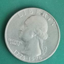 AMERİKA  1976   ÇEYREK DOLAR  25 CENT   HATIRA   ABD'nin Bağımsızlığının 200. Yıldönümü