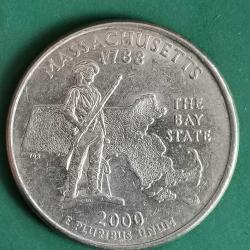 AMERİKA   2000  P    25 CENT  ÇEYREK DOLAR     HATIRA  50 Eyalet Çeyreklikleri - Massachusetts