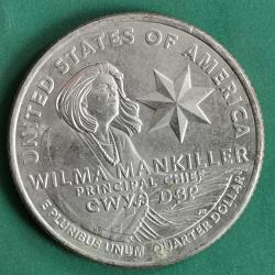 AMERİKA   2022  P     25 CENT  ÇEYREK DOLAR     HATIRA Amerikan Kadınları - Wilma Mankiller