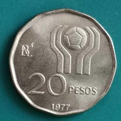 ARJANTİN  1977  20  PESOS   HATIRA FIFA Dünya Kupası, Arjantin 1978