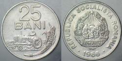 ROMANYA 25 BANI 1966 SOSYALİST DÖNEM-TRAKTÖR TEMALI.