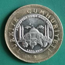 LOT.4 » TÜRKİYE  2020  1  TL  HATIRA  AYASOFYA  ÖZEL KAPAMASINDA