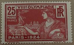 1924.OLİMPİYAT.FRANSA TEK PUL ..DAMGASIZ