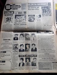 Gün Gazetesi - Turkish Newspaper - 27 Mart 1973 - Cevdet Sunay ile liderler ters düştü - Gürler Olayı yazan Mehmed Kemal Yazı Dizisi - boğaz köprüsünün iki ayağı arasındaki yol tamamlandı Fotoğrafı - her sanığa kelepçe takılmayacak - Eskişehir'de kürkü için vurulan tavşanlardan sucuk yapılıyor - partilerin adayı anayasa mahkemesi başkanı Muhittin Taylan'ı reddeden Cumhurbaşkanı Faruk Gürler'i tavsiye etti - Boğazı  mucize kurtardı süper benzin dolu bulgar tankeri büyük yara olmasına rağmen infilak etmedi Fotoğrafı - Pala Mustafa Burası Mahmutpaşa çizen Aydın Aliustaoğlu - bu hafta işsiz kalan kalifiye işçiler fotoğraflar - geçen yıl bugün Fenerbahçe dünya şampiyonu Nasyonel ile yenişememişti - Gırgır mizah sayfası - uyanık şoförün aşk hikayesi oynayanlar Melek Görgün Atilla Ergün Gökçe Güven Foto Roman - Bizans'ın taçlı fahişesi Teodora yazan Azmi Nihad Erman Yazı Dizisi - Keloğlan masalı çizen Ferit Öngören - Adalı Çolak Molla yazan Reşat İleri Yazı Dizisi - uzun ömrün sırrı