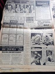 Gün Gazetesi - Turkish Newspaper - 27 Mart 1973 - Cevdet Sunay ile liderler ters düştü - Gürler Olayı yazan Mehmed Kemal Yazı Dizisi - boğaz köprüsünün iki ayağı arasındaki yol tamamlandı Fotoğrafı - her sanığa kelepçe takılmayacak - Eskişehir'de kürkü için vurulan tavşanlardan sucuk yapılıyor - partilerin adayı anayasa mahkemesi başkanı Muhittin Taylan'ı reddeden Cumhurbaşkanı Faruk Gürler'i tavsiye etti - Boğazı  mucize kurtardı süper benzin dolu bulgar tankeri büyük yara olmasına rağmen infilak etmedi Fotoğrafı - Pala Mustafa Burası Mahmutpaşa çizen Aydın Aliustaoğlu - bu hafta işsiz kalan kalifiye işçiler fotoğraflar - geçen yıl bugün Fenerbahçe dünya şampiyonu Nasyonel ile yenişememişti - Gırgır mizah sayfası - uyanık şoförün aşk hikayesi oynayanlar Melek Görgün Atilla Ergün Gökçe Güven Foto Roman - Bizans'ın taçlı fahişesi Teodora yazan Azmi Nihad Erman Yazı Dizisi - Keloğlan masalı çizen Ferit Öngören - Adalı Çolak Molla yazan Reşat İleri Yazı Dizisi - uzun ömrün sırrı