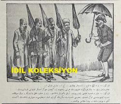 Osmanlıca Karagöz Mizah Dergisi-Gazetesi, Orijinal Dönem Basım, (Ottoman Magazine-Newspaper-Journal Illustré Kara-Gueuz) - 1 Ekim 1913 - Sayı: 561 - Hicri: 29 Şevval 1331 - Rumi: 18 Eylül 1329 - Karikatürist Ali Fuat Bey'in Çalışması: 