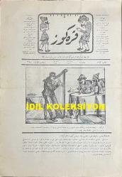 Osmanlıca Karagöz Mizah Dergisi-Gazetesi, Orijinal Dönem Basım, (Ottoman Magazine-Newspaper-Journal Illustré Kara-Gueuz) - 8 Ekim 1913 - Sayı: 563 - Hicri: 4 Zilkade 1331 - Rumi: 25 Eylül 1329 - Karikatürist Ali Fuat Bey'in Midilli ve Sakız Adalarına Dair Çalışması: 