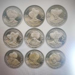 OSMANLI PADİŞAHLARI SERİSİ   Bİ METAL ( 9 ADET )