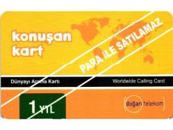 K = UZAK ARAMA KARTI ( KONUŞAN  KART - 1  YTL ) TEMİZ ve NADİR