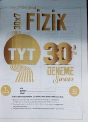 MİKRO ORİJİNAL YAYINLARI, TYT FİZİK 30 lu DENEME SINAVI