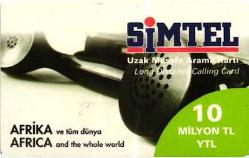 K = UZAK ARAMA KARTI ( SİMTEL - 10  YTL ) TEMİZ ve NADİR