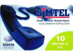 K = UZAK ARAMA KARTI ( SİMTEL - 10  YTL ) TEMİZ ve NADİR