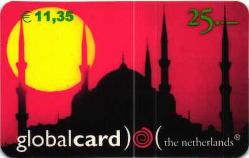 K = İSLAM  KONULU  KARTLAR ( CAMİİ  ŞERİF ) İNCE  PLASTİK * TEMİZ