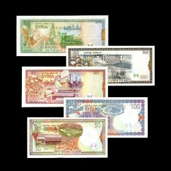 SURİYE (1997-1998) - 50, 100, 200, 500, 1.000 Pounds (5'li SET - ÇİL 10/10)