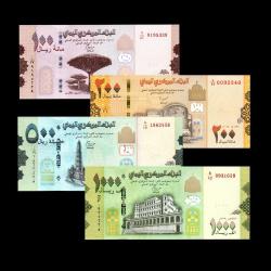 YEMEN (1997-1998) - 100, 200, 500, 1.000 Riels (4'lü SET - ÇİL 10/10)