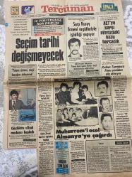 TERCÜMAN GAZETESİ - DOĞUM GÜNÜ HEDİYESİ (TURKISH NEWSPAPPER) - 13 OCAK 1984 - SADECE TEK YAPRAKTIR -Sarp Kuray-Selami Uncu-Nursun Erel-Turgut Özal-Fikret Helvacıoğlu-Hasan Zeki Ülger-Behçet Yolcu-Adem Uysal-Muharrem Özcan-Ahmet Kabaklı-Mehmed Emre-Rauf Tamer-Hamdi Mert-Seçim tarihi değişmeyecek-İç Politikada Son Durum-Sarp Kuray Ermeni örgütleriyle işbirliği yapıyor-AETye karşı elimizdeki kozu harcadık-Fatura sistemi vergi kaçağını önleyecek-Evren Özal kabul etti-Gözlükte Özal modası başladı-İslam Zirvesi hazırlık toplantısı başladı-ABD Dışişleri Bakanlığı Ermeni terörü sadece Türkleri değil bütün insanlığı tehdit ediyor-Muharremi ecel Almanyaya çağırdı-Hürriyetin mana ve mahiyeti-Nereden Nereye-Umum Müdürlük yeni telefon numaralarımız-Cuma Sohbeti İslamiyet niçin en büyük dindir-En çok satılan dergi
