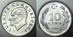 TÜRKİYE CUMHURİYETİ 10 LİRA 1984 ÇİLALTI.