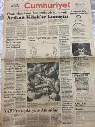TERCÜMAN GAZETESİ - DOĞUM GÜNÜ HEDİYESİ (TURKISH NEWSPAPPER) - 6 EYLÜL 1984 - SADECE TEK YAPRAKTIR -Turgut Özal-Kenan Evren-Yalçın Doğan-Uğur Mumcu-Osman Ulagay-Turhan Selçuk-Yunus Nadi-Oktay Akbal-Türkan Saylan-Ahmet Kabaklı-Arıkan-NATO’ya tepki yine Atina’dan-Özal Arıkan Köşk’te konuştu-Alman yatırımına karşı ihracat ve işçilerimiz için kolaylık-Kurban Bayramınız kutlu olsun-Evren Sorunlara hoşgörü içinde çözüm aramalıyız-Özal da yineledi Geç emeklilikte müktesep haklar korunacak-Devlet de süte zam yaptı-İngiltere Sema Özal’ı tekzip etti-Papandreu Mitsotakis’i boykot etme kararında-Bir ceza avukatının anıları-Siyaset 84-Gözlem Olmuyor-Anılmaya Değer Bir Kişilik-Evet Hayır-Geçmişin içinden-Okurlardan-Kurban Bayramınızı kutlar sağlık esenlik ve işlerinizde başarılar dileriz
