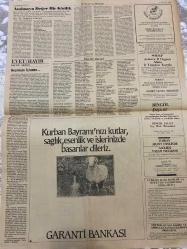 TERCÜMAN GAZETESİ - DOĞUM GÜNÜ HEDİYESİ (TURKISH NEWSPAPPER) - 6 EYLÜL 1984 - SADECE TEK YAPRAKTIR -Turgut Özal-Kenan Evren-Yalçın Doğan-Uğur Mumcu-Osman Ulagay-Turhan Selçuk-Yunus Nadi-Oktay Akbal-Türkan Saylan-Ahmet Kabaklı-Arıkan-NATO’ya tepki yine Atina’dan-Özal Arıkan Köşk’te konuştu-Alman yatırımına karşı ihracat ve işçilerimiz için kolaylık-Kurban Bayramınız kutlu olsun-Evren Sorunlara hoşgörü içinde çözüm aramalıyız-Özal da yineledi Geç emeklilikte müktesep haklar korunacak-Devlet de süte zam yaptı-İngiltere Sema Özal’ı tekzip etti-Papandreu Mitsotakis’i boykot etme kararında-Bir ceza avukatının anıları-Siyaset 84-Gözlem Olmuyor-Anılmaya Değer Bir Kişilik-Evet Hayır-Geçmişin içinden-Okurlardan-Kurban Bayramınızı kutlar sağlık esenlik ve işlerinizde başarılar dileriz