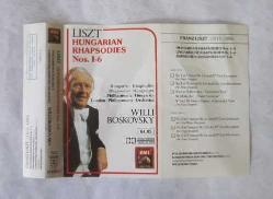KASET: Willi Boskovsky / Liszt Hungarian Rhapsodies Nos. 1-6