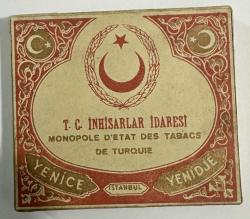 Cumhuriyet Başı Yenidje Yenice İstanbul TC İnhisarlar idaresi sigara pakedi dolu açılmamış ÇÇT