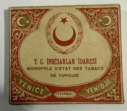 Cumhuriyet Başı Yenidje Yenice İstanbul TC İnhisarlar idaresi sigara pakedi dolu açılmamış ÇÇT