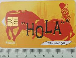 İSPANYA HOLA TELECARTE 50 MATADOR VE BOĞA TEMALI 2002 ÇİPLİ ORİJİNAL TELEFON KARTI 1 ADET ÇOK NADİR
