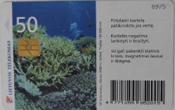 LİTVANYA VANDENS PASAULİS TELEKOMAS 50 BALIKLAR SÜRÜSÜ TEMALI 2002 ÇİPLİ ORİJİNAL TELEFON KARTI 1 ADET ÇOK NADİR