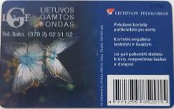 LİTVANYA TELEKOMAS 50 KELEBEKLER TEMALI 2000 ÇİPLİ ORİJİNAL TELEFON KARTI 1 ADET ÇOK NADİR