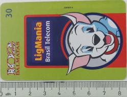 BİREZİLYA LİGMANİA TELECOM 30 DISNEY 2001 ÇİPSİZ ORİJİNAL TELEFON KARTI 1 ADET ÇOK NADİR