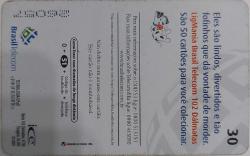 BİREZİLYA LİGMANİA TELECOM 30 DISNEY 2001 ÇİPSİZ ORİJİNAL TELEFON KARTI 1 ADET ÇOK NADİR