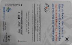 BİREZİLYA LİGMANİA TELECOM 30 DISNEY 2001 ÇİPSİZ ORİJİNAL TELEFON KARTI 1 ADET ÇOK NADİR