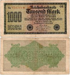 P#76c.2 Almanya 1000 Mark 1922 Temiz