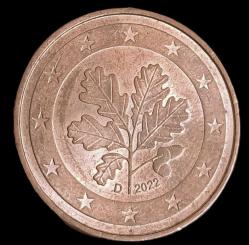 Almanya 2022 D 5 Euro Cent