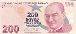TC 9. Emisyon 200 Lira Nadir *K001 Serisi Çil İlk Prefix *K001