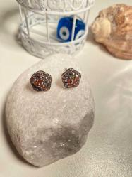 Vintage Akik Küpeler 925 Gümüş