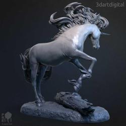 White Unicorn the Witcher Figür - 20 cm