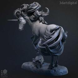 White Unicorn the Witcher Figür - 20 cm